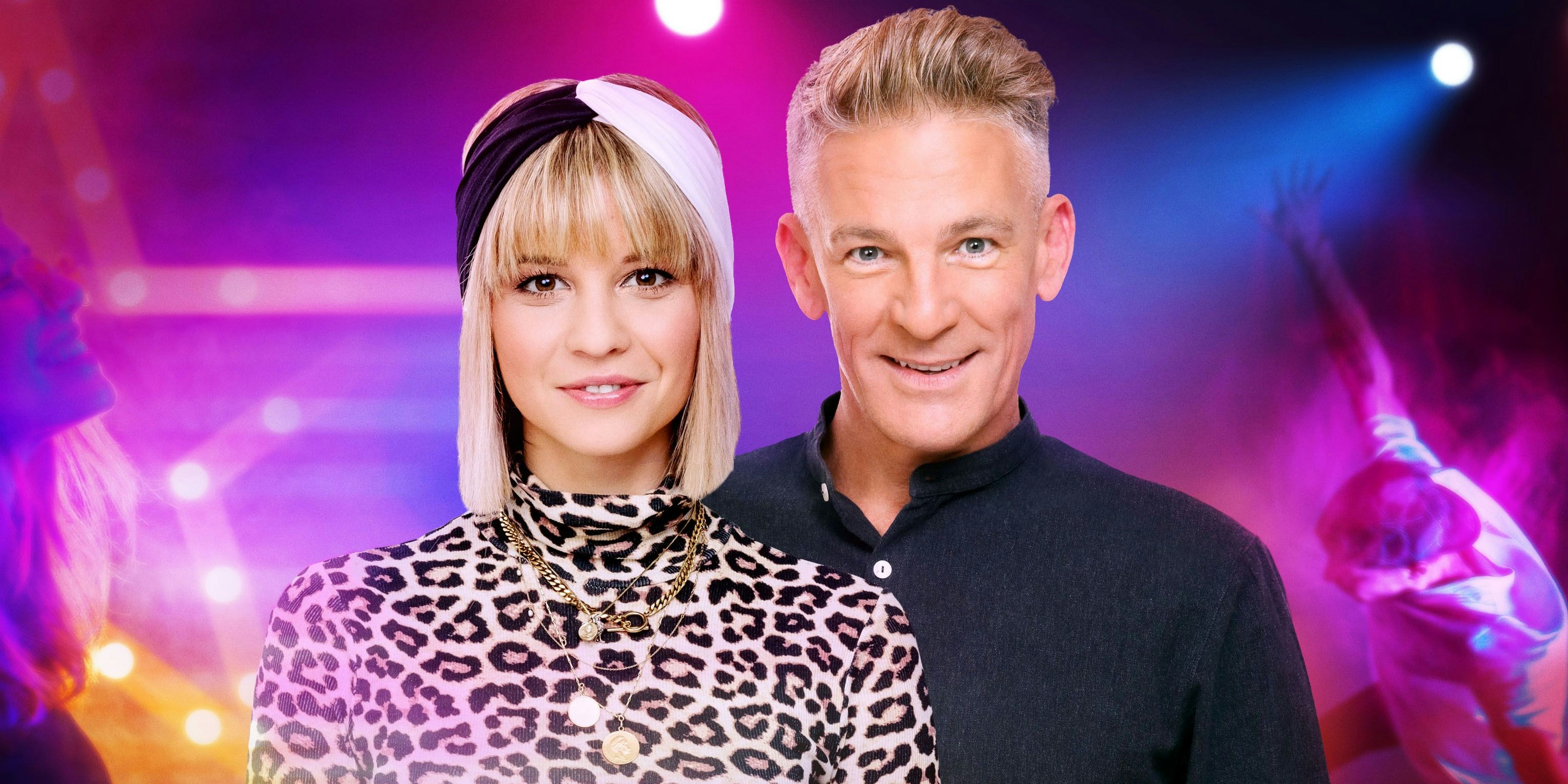 Fanny Stapf und Andi Knoll präsentieren "Die große Chance - Let?s sing and dance" im ORF.