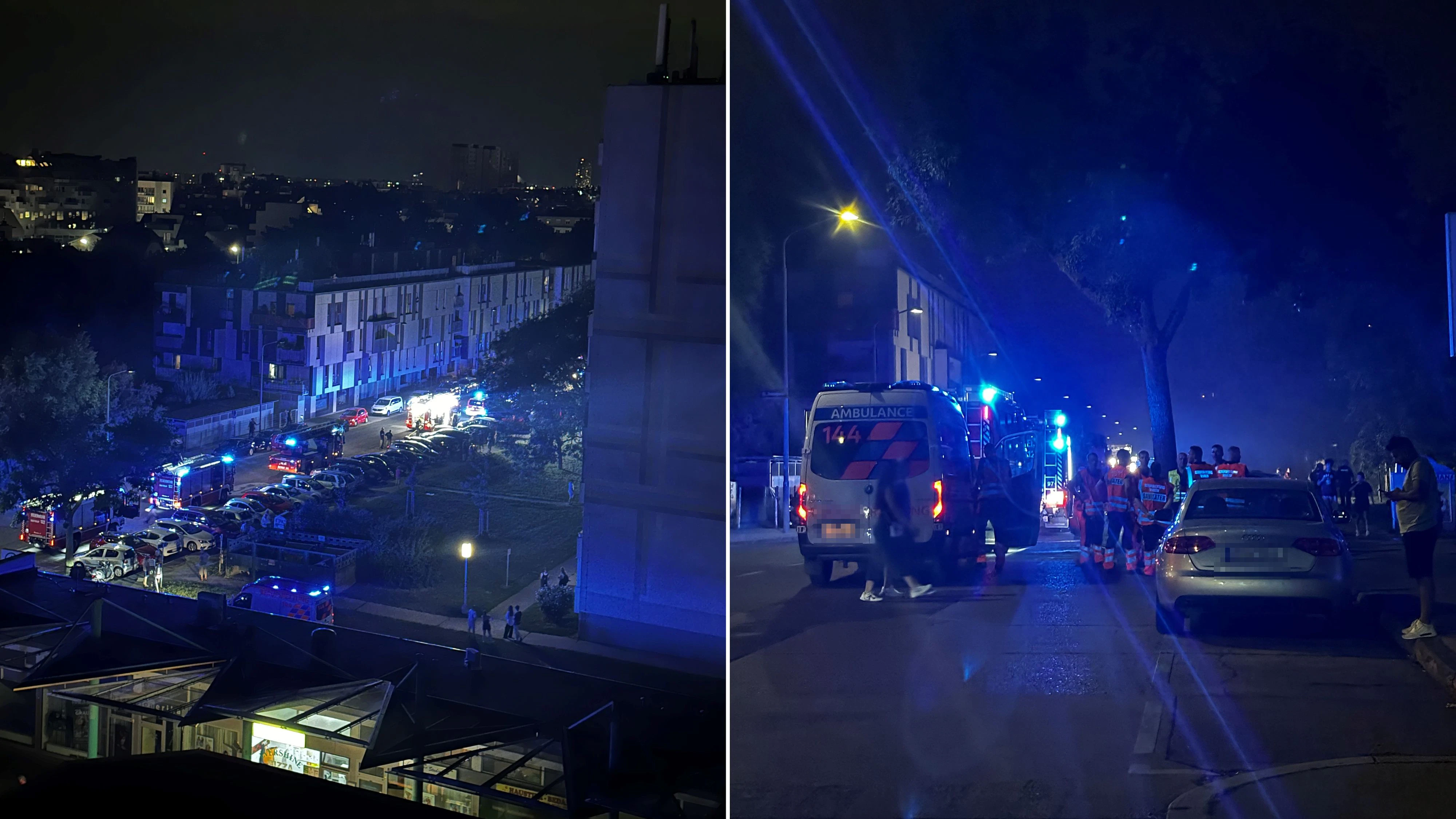 Riesen-Einsatz nach Kellerbrand in Wiener Donaustadt