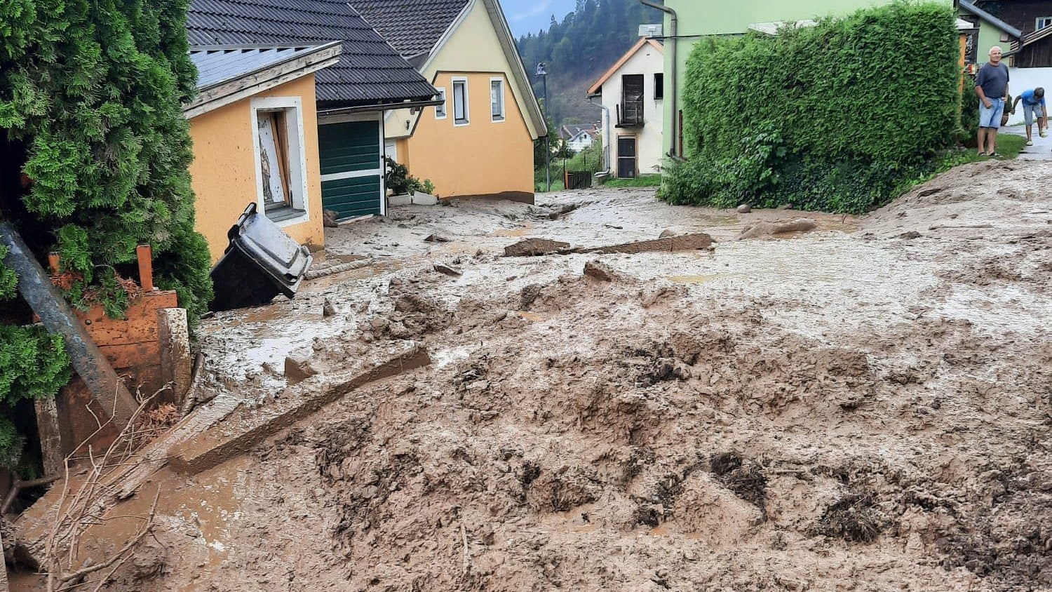 In Kärnten kam es am Mittwoch zu einem unwetterbedingten Murenabgang.