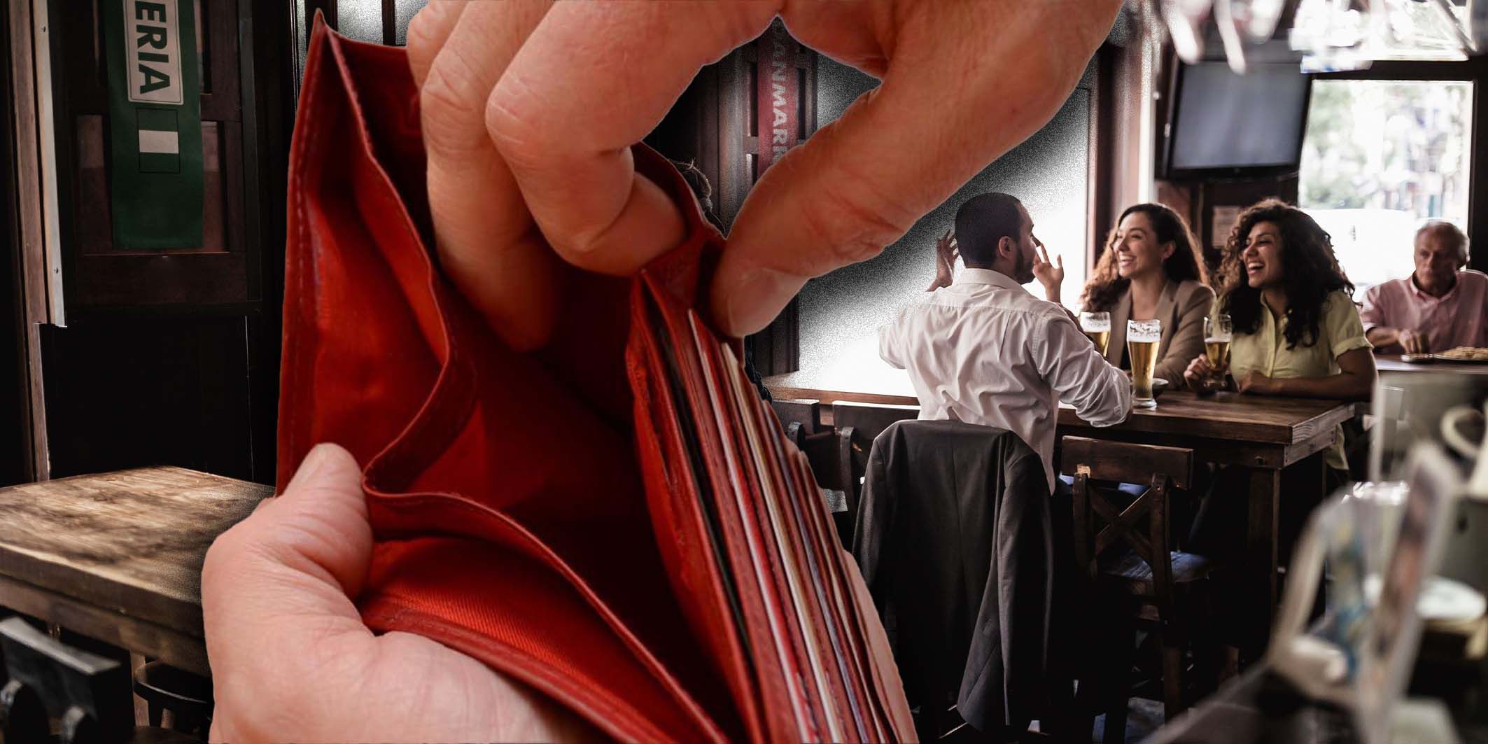 Nach dem Café-Besuch hatte Abraham kein Geld mehr.