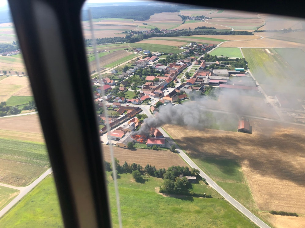 ÖAMTC-Heli-Crew entdeckte Brand