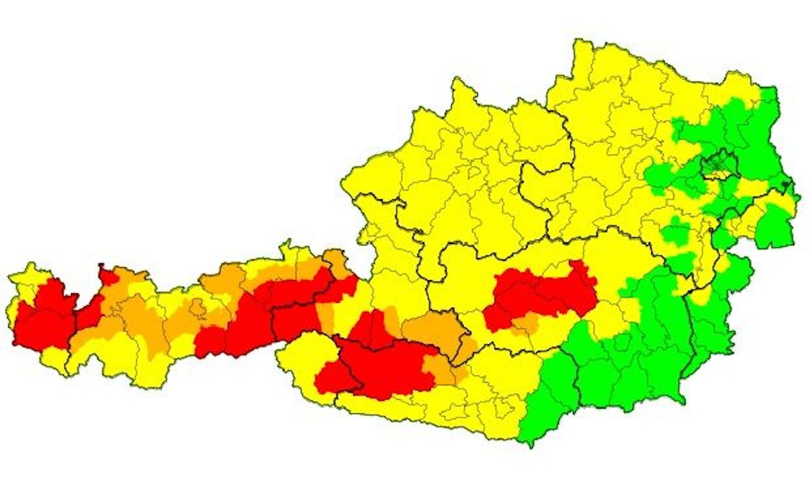 Aktuelle Unwetterwarnungen