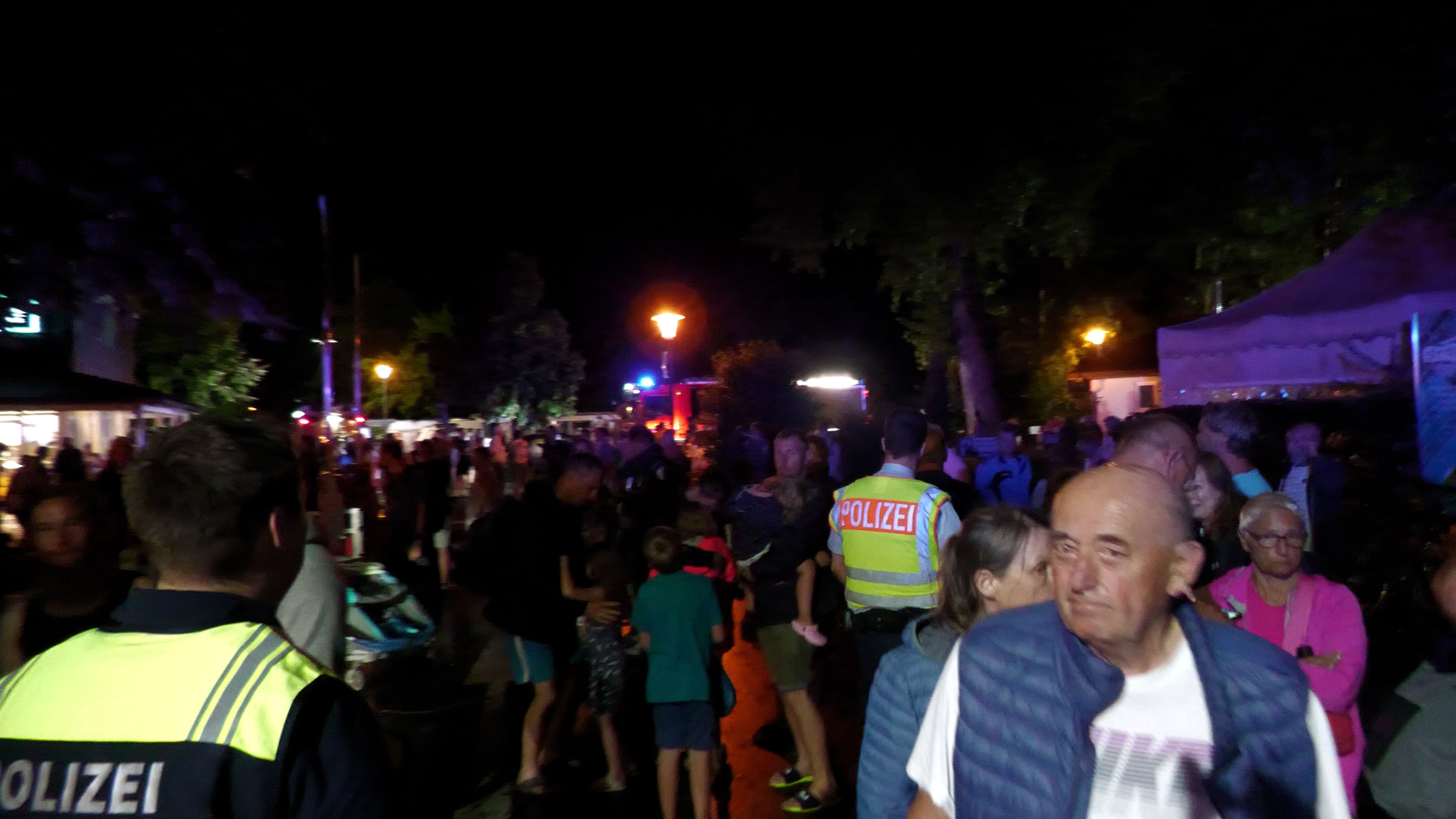 Im Bereich eines Campingplatzes in Bayern mussten an die 1.000 Personen evakuiert werden. 