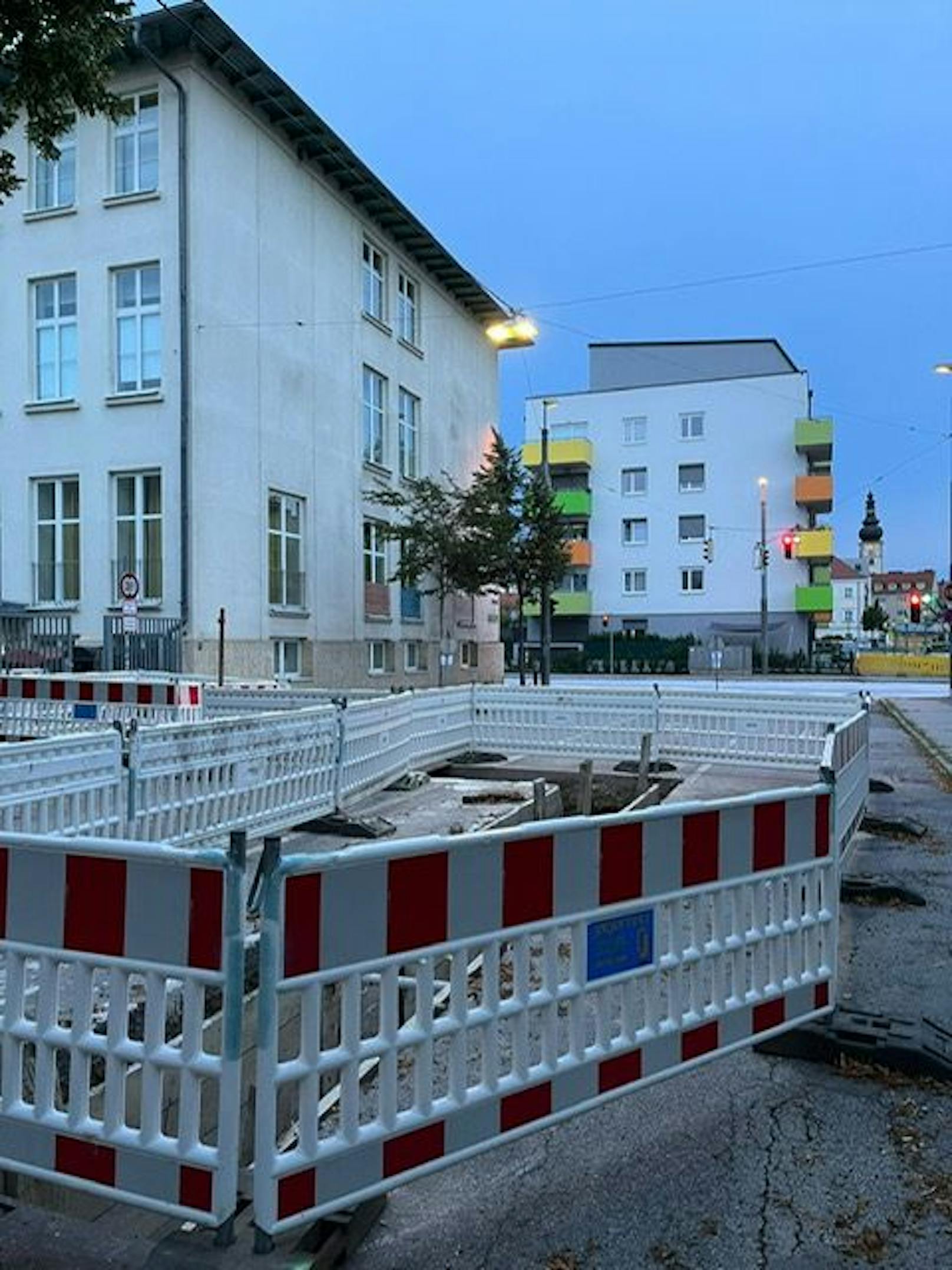 Fahrbahn wird repariert.&nbsp;