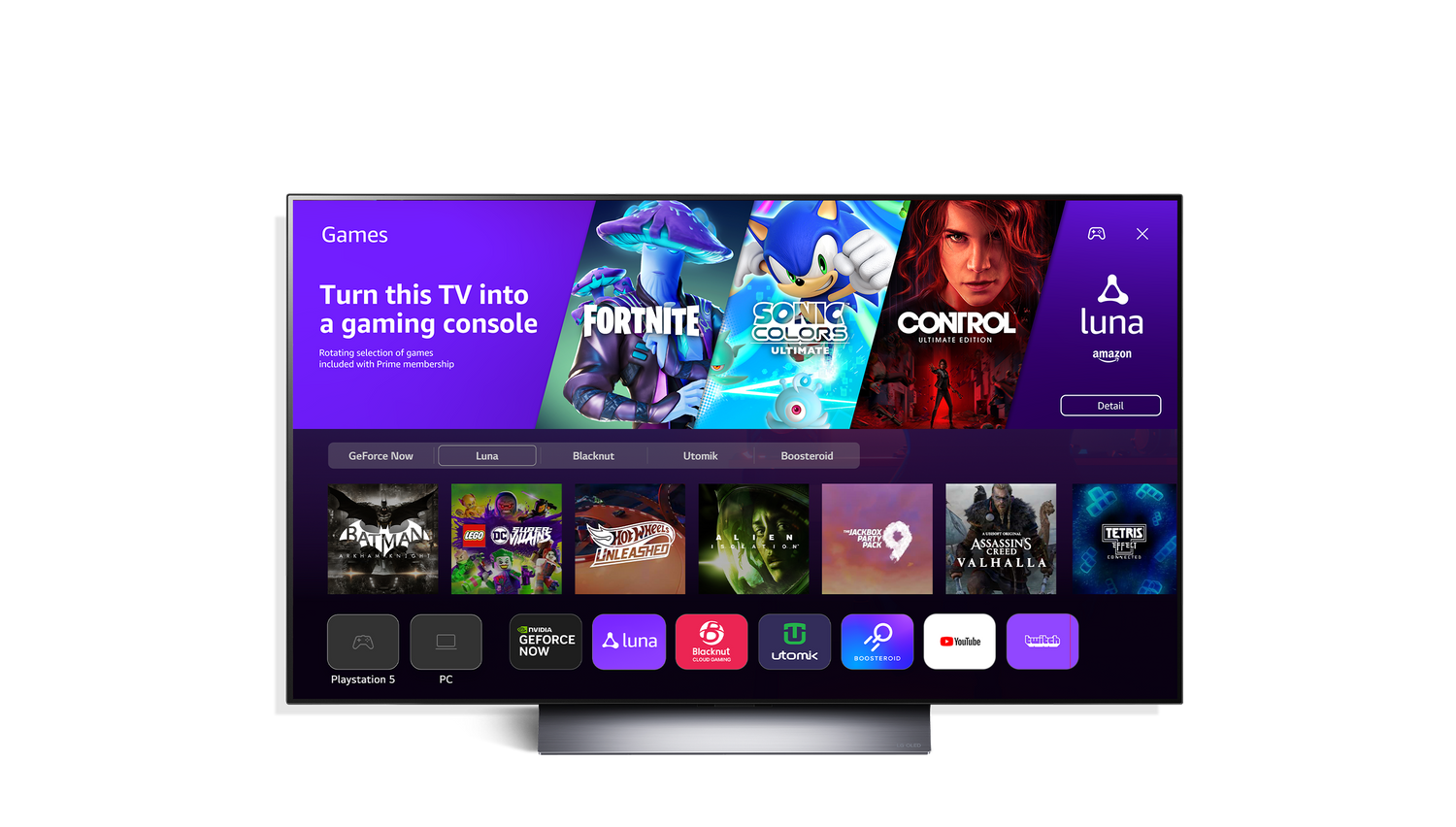 LG Electronics und Amazon bringen Cloud-Gaming-Service Luna auf LG Smart TVs.