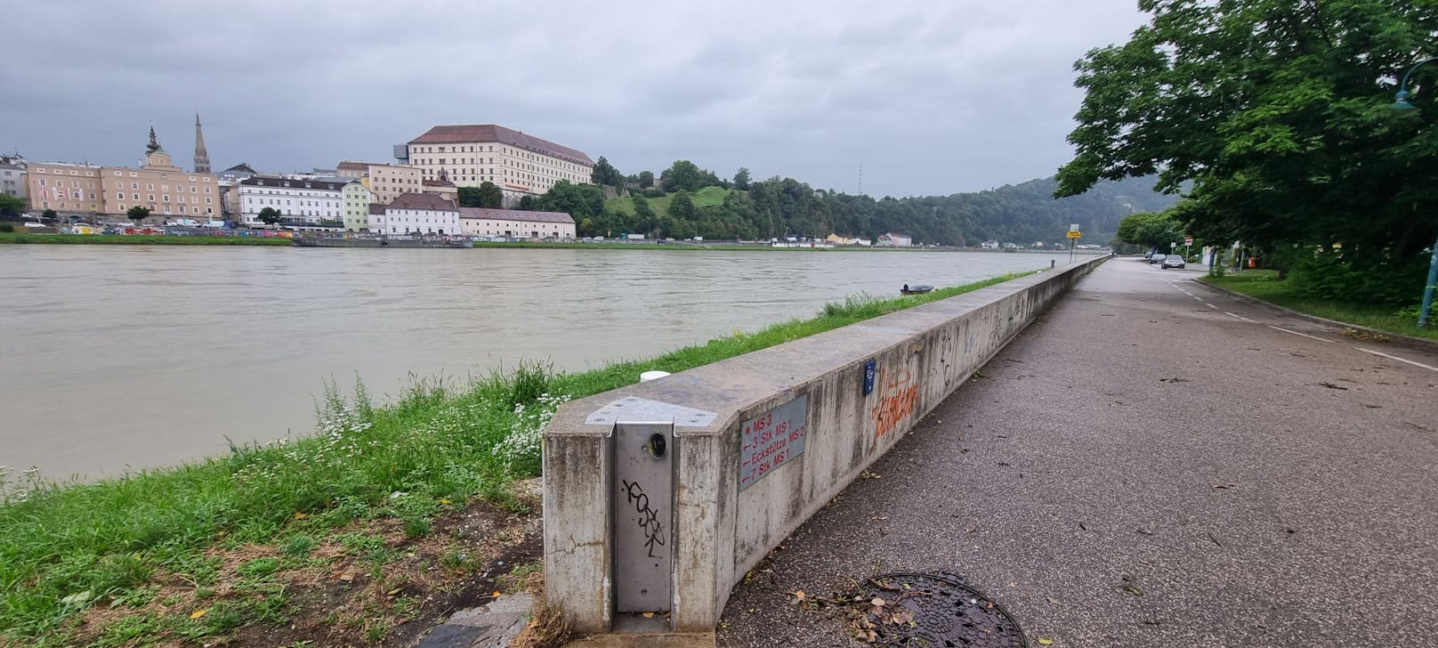 Blick auf die Donau von Alt-Urfahr aus