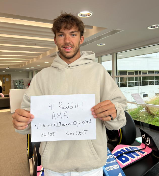Formel-1-Fahrer Piere Gasly: "Neben der Formel 1 wäre mein Traumberuf Fußballer oder Astronaut! Auf jeden Fall etwas mit viel Adrenalin" – das AMA auf Reddit.