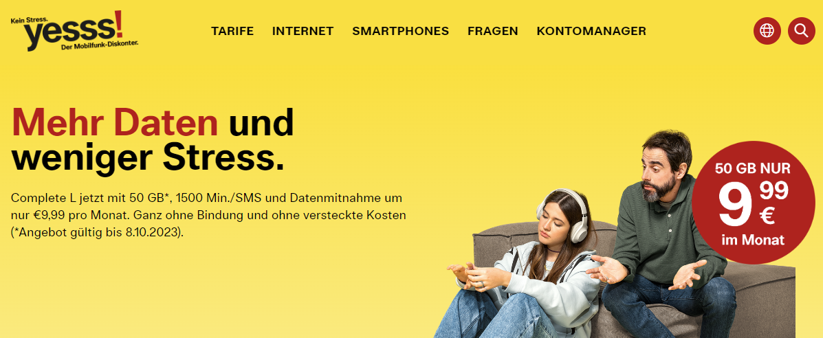 Neue Herbstangebote von yesss!