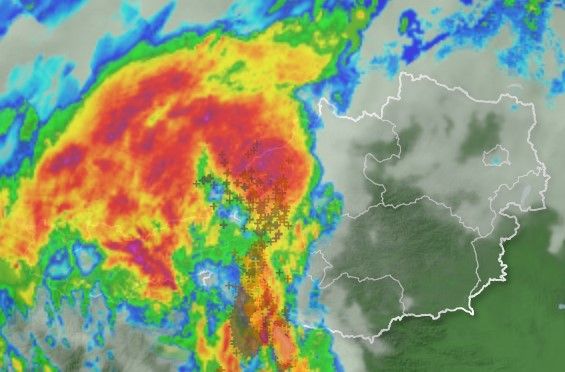 So sah das aktuelle Radarbild am Montagvormittag aus.