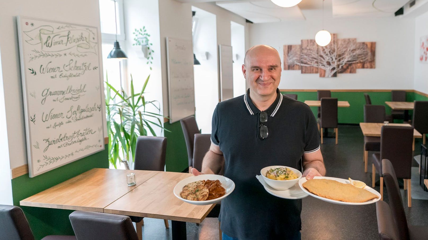 Hartmuth Beck führt ein veganes Restaurant in Meidling und bewirtete auch schon prominente Veganer