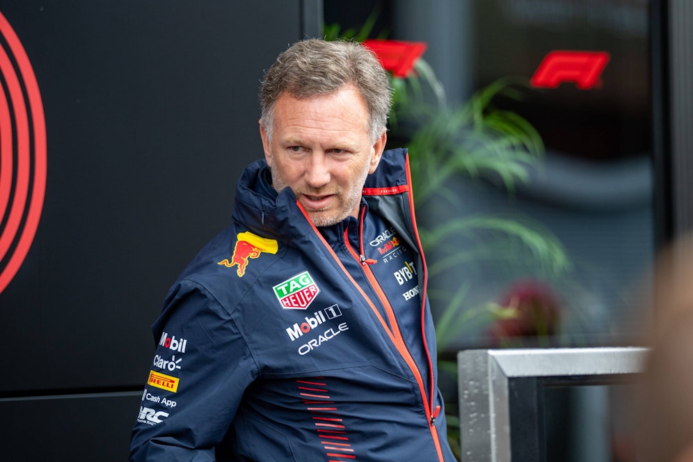 Christian Horner schrie in der Red-Bull-Box herum. 