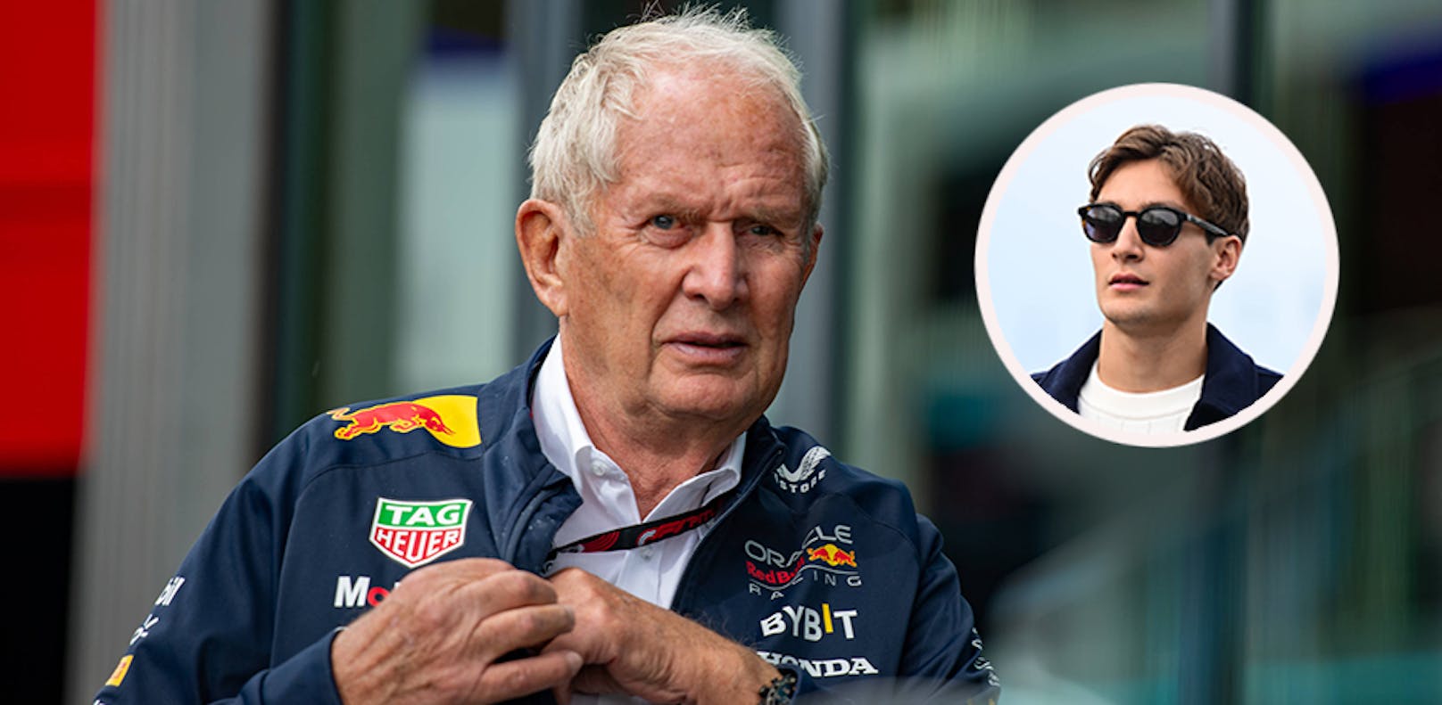 George Russell kritisiert Red Bull und Berater Helmut Marko. 