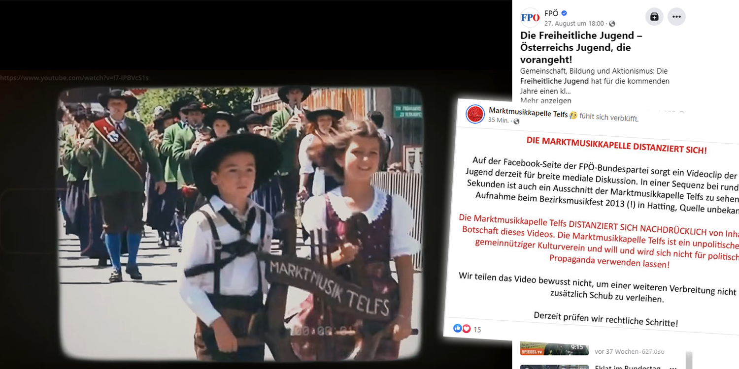 Die Musikkapelle distanziert sich vehement vom Video der FPÖ.
