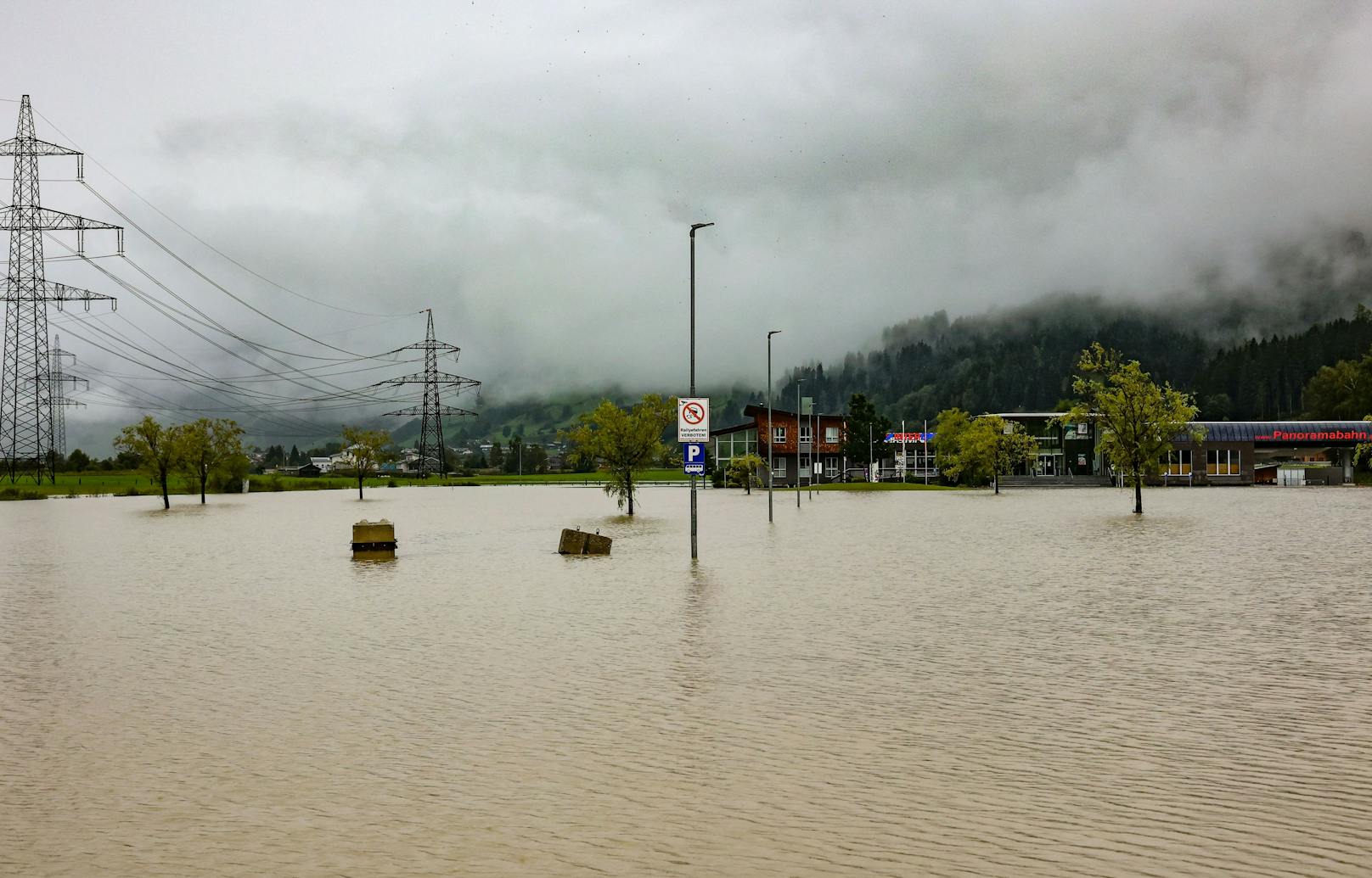 Die Hochwassersituation in Hollersbach im Pinzgau