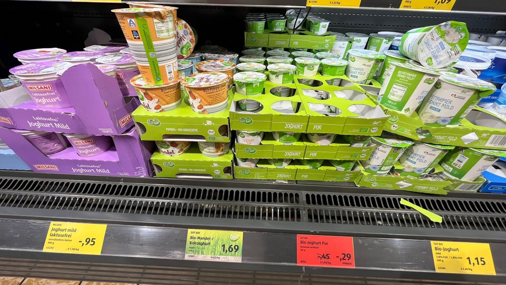 Auch der Preis vom Bio-Joghurt überrascht.