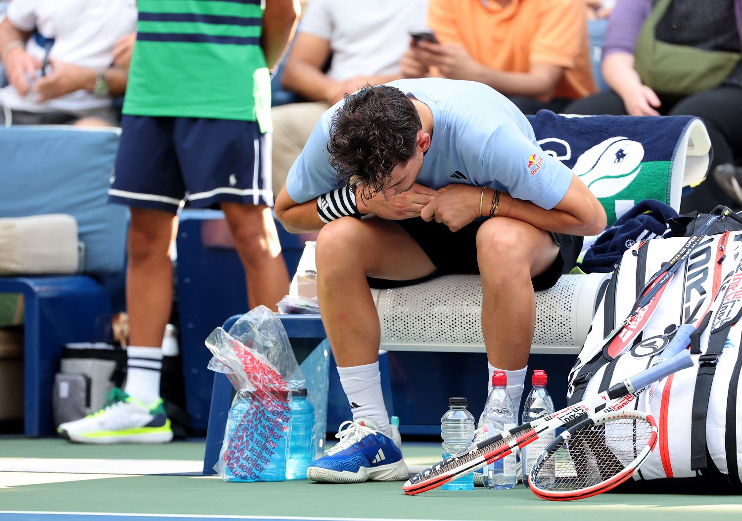 Dominc Thiem musste bei den US Open wegen Magenproblemen aufgeben.