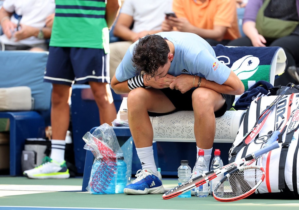 Dominc Thiem musste bei den US Open wegen Magenproblemen aufgeben.