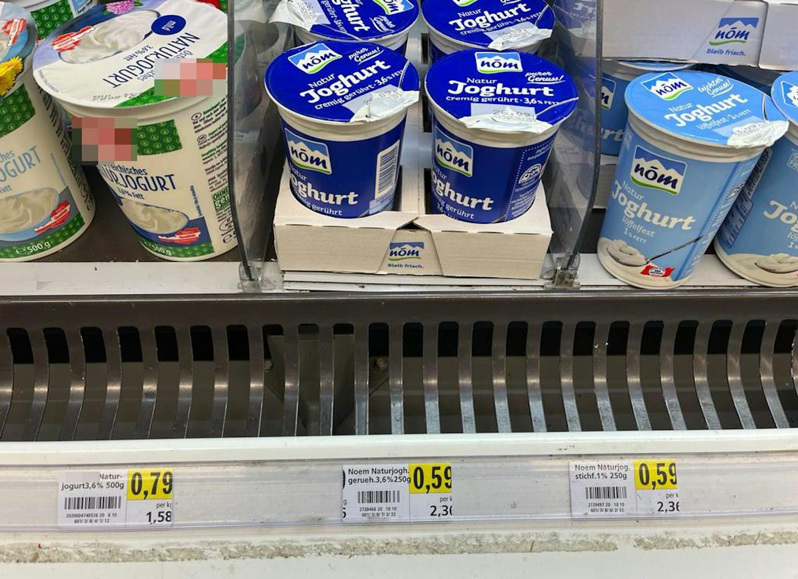Markenjoghurt um 59 Cent.