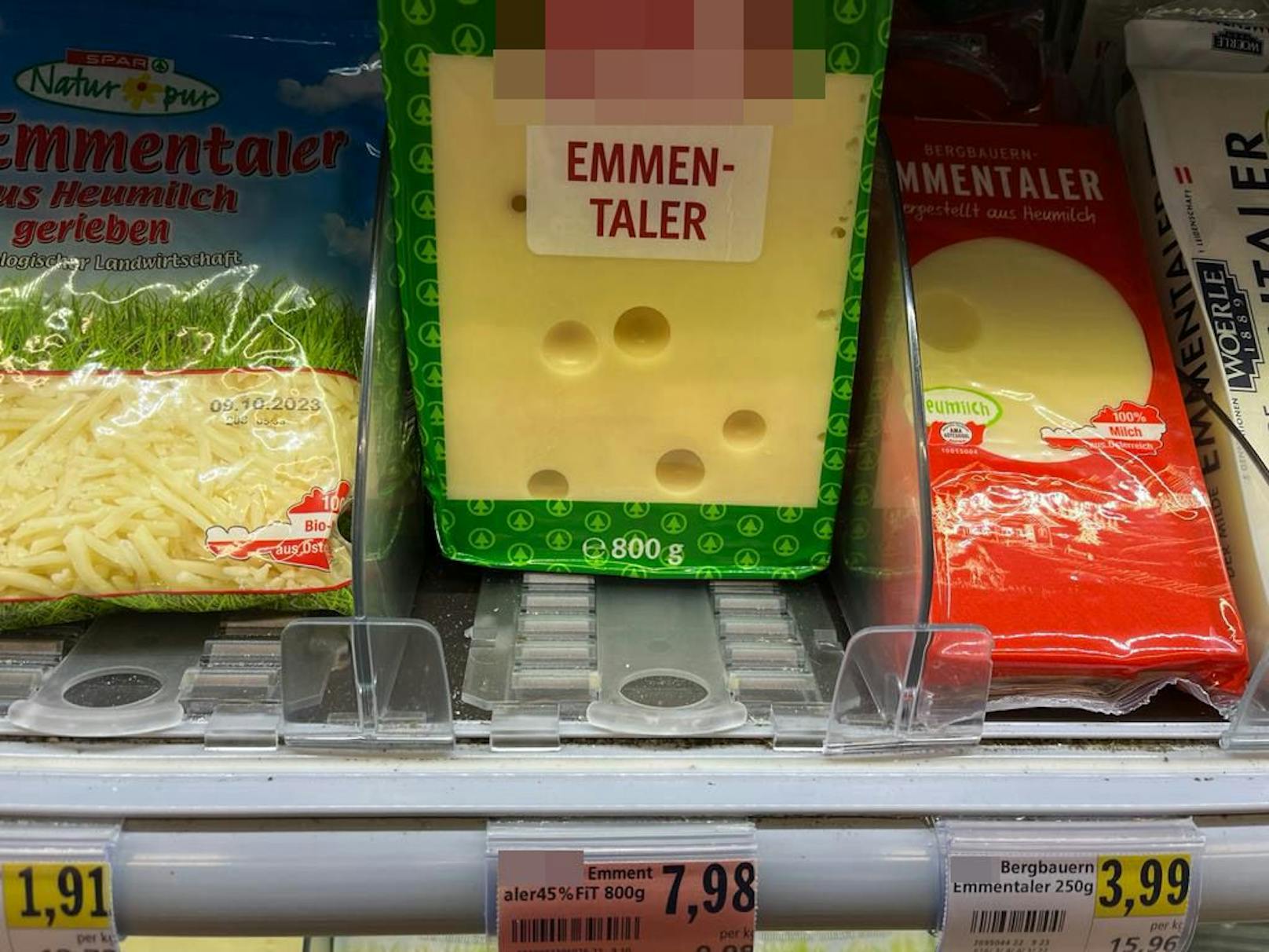 Beim Käse ist der Unterschied teils eklatant.