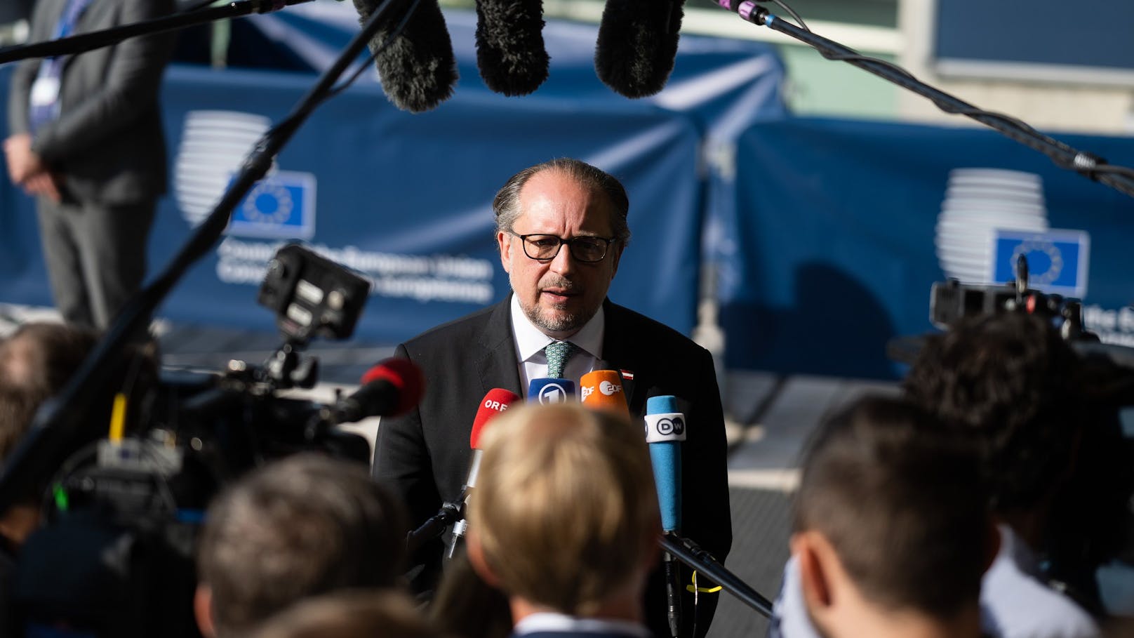 ÖVP-Minister <strong>Alexander Schallenberg</strong> beim EU-Außenministerrat in Luxemburg im Juni 2023.