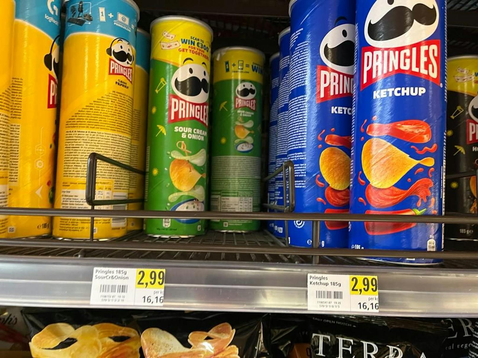 Pringles kosten das Doppelte mit weniger Inhalt.&nbsp;