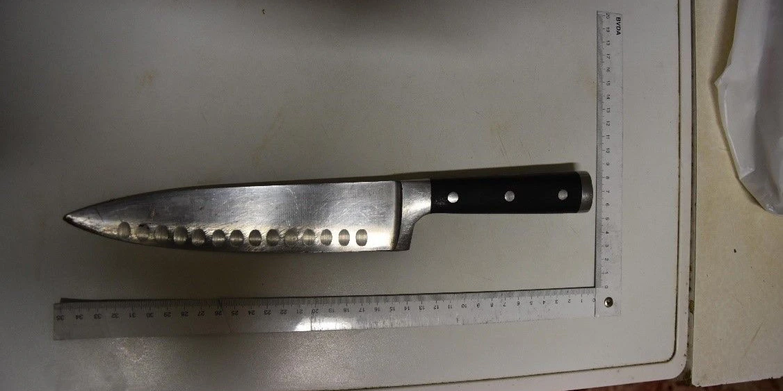Die mutmaßliche Tatwaffe.