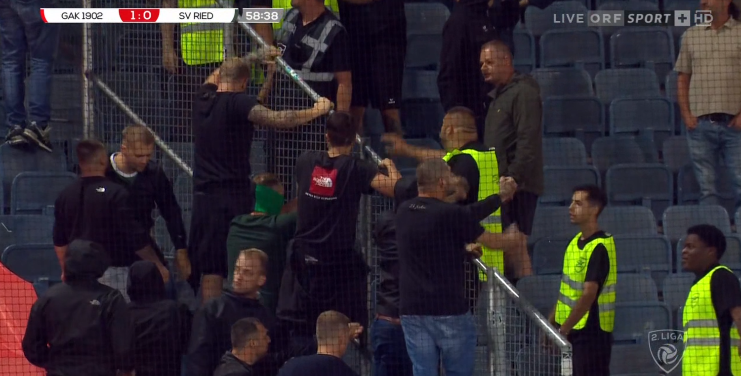 Ried-Fans wollten in den GAK-Sektor