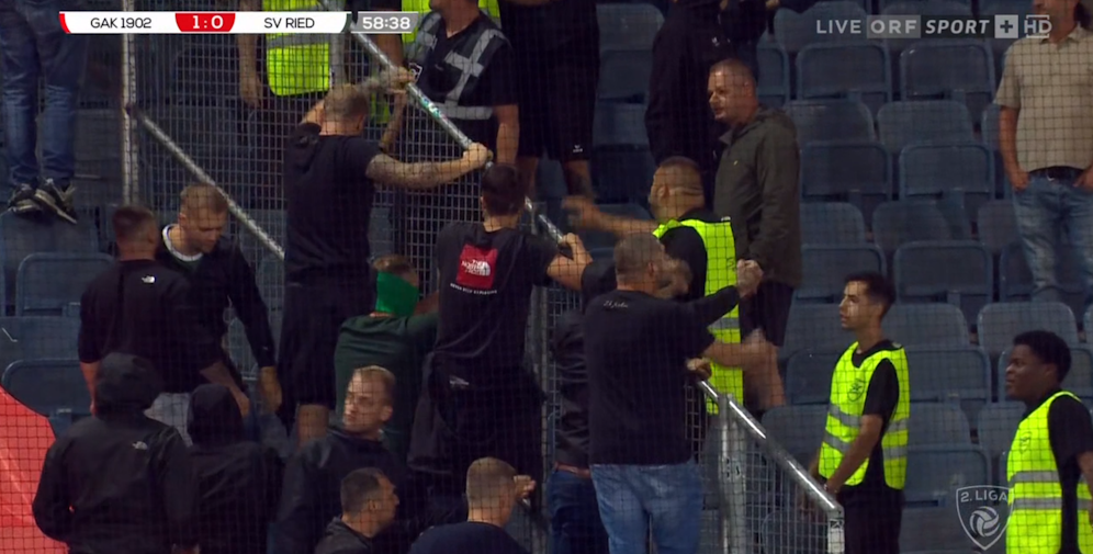 Ried-Fans wollten in den GAK-Sektor