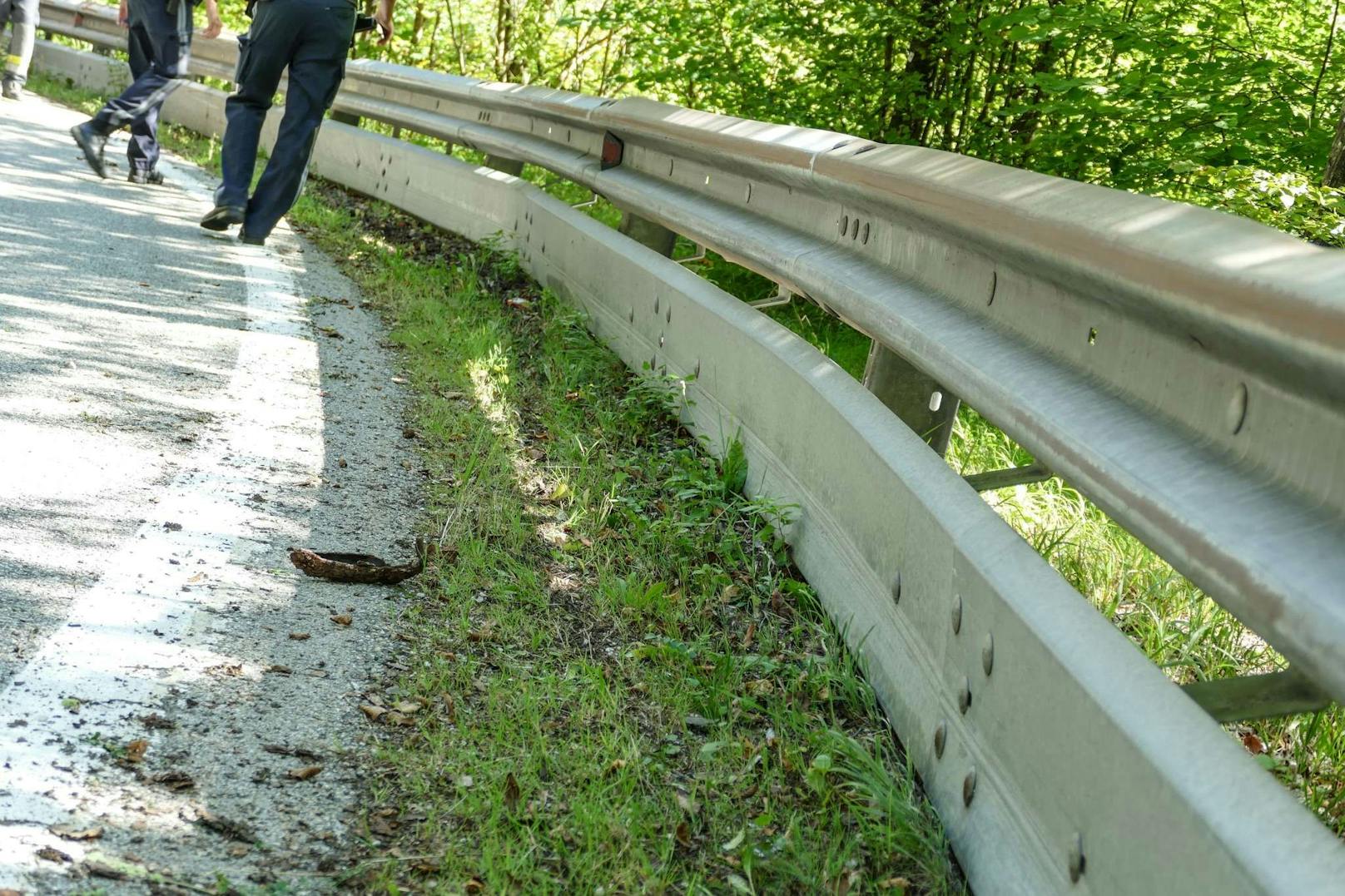 In dieser Linkskurve passierte Unfall