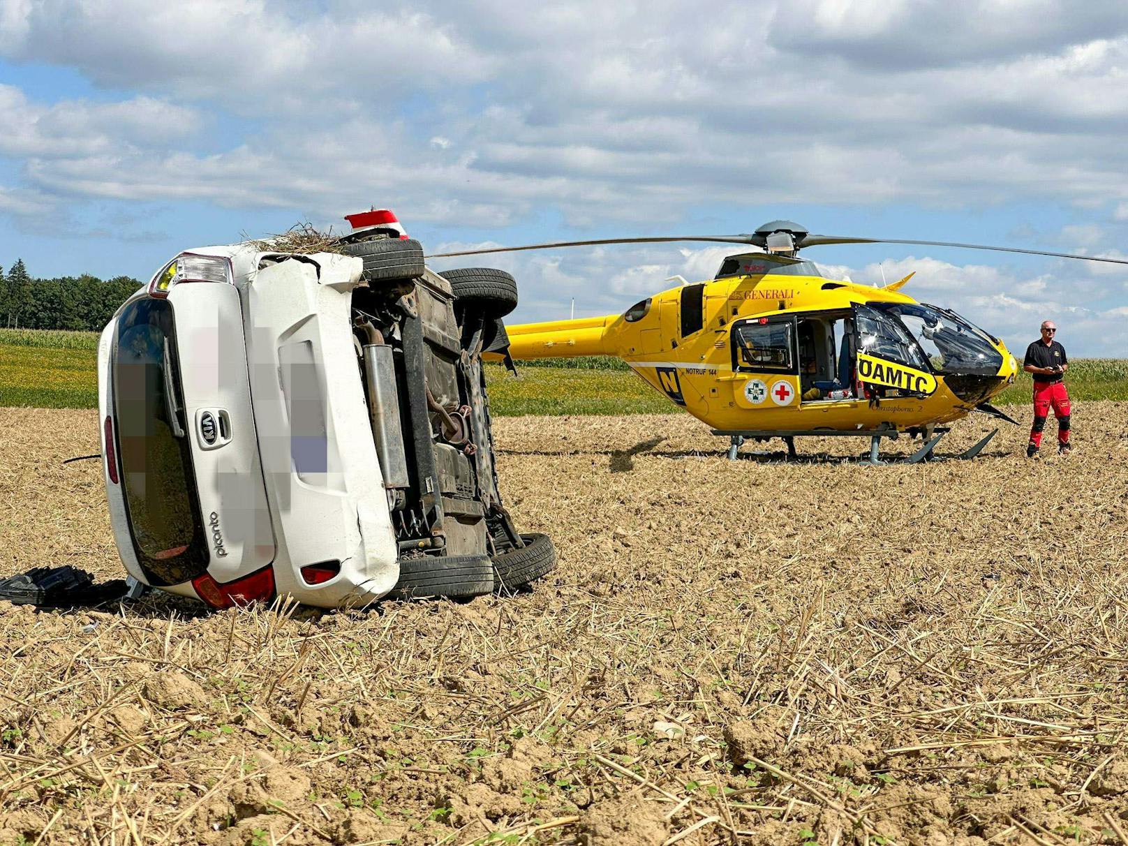 Auch der Rettungsheli war im Einsatz