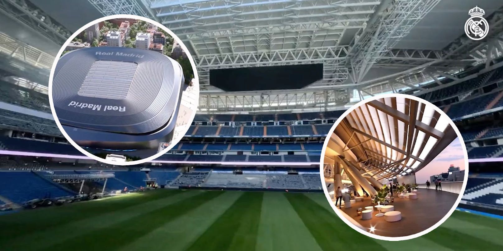 Das neue "Wohnzimmer" von ÖFB-Star David Alaba: das Santiago Bernabeu von Real Madrid.