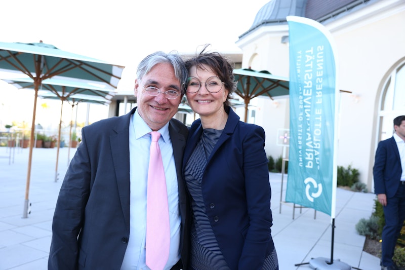 Rektor Martin Kreeb und Unirätin Karin-Simone Fuhs.&nbsp;
