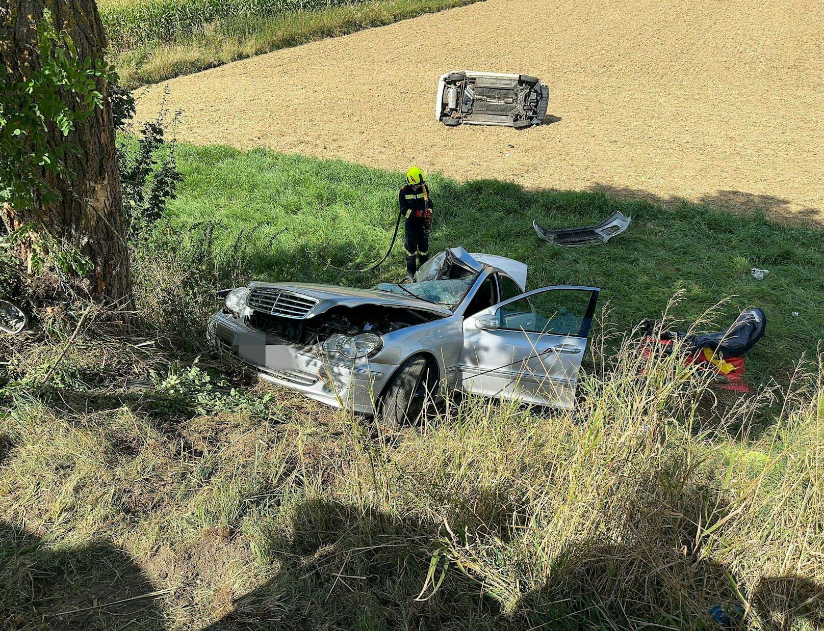 Schwerer Unfall im Bezirk St. Pölten forderte zwei Verletzte