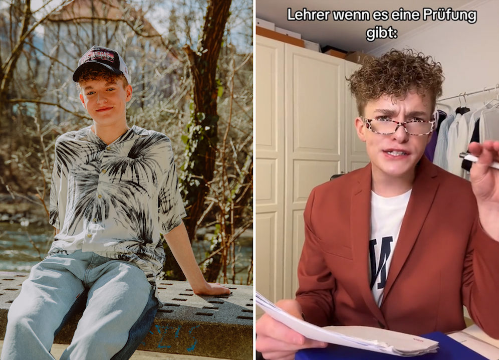 Michi Skopek (17) bringt seine rund 182.000 Follower auf TikTok mit seinen Lehrer-Videos zum Lachen.