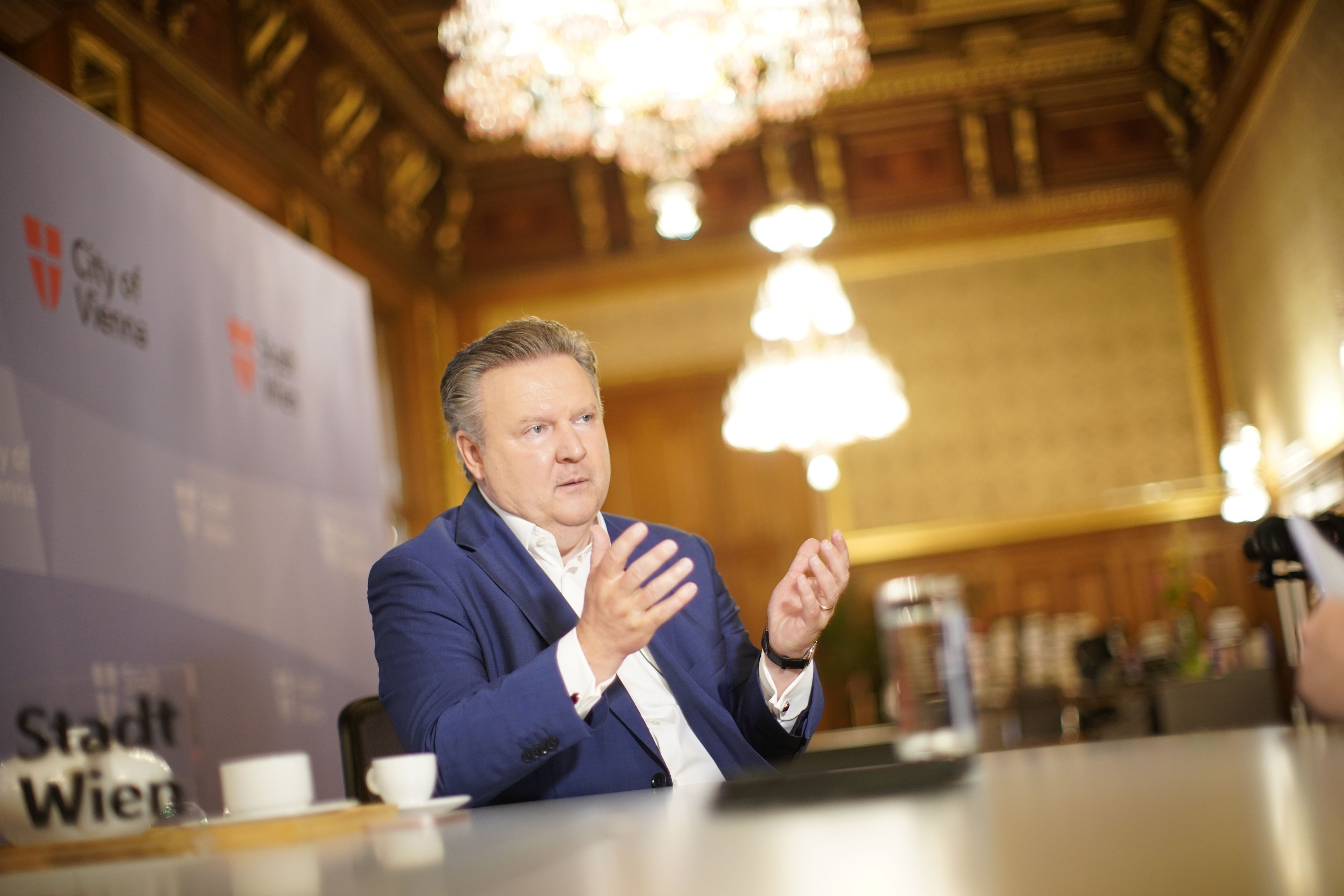 Wiens Stadtchef Michael Ludwig (SPÖ) beim 
