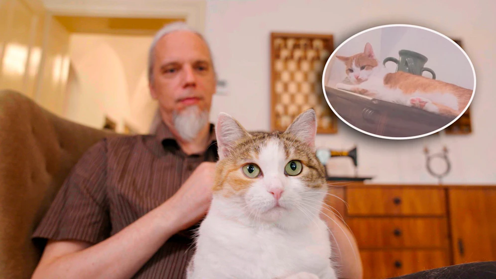 Jörg K. und Katze 