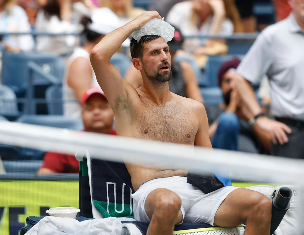 Novak Djokovic trotzte der New Yorker Hitze.
