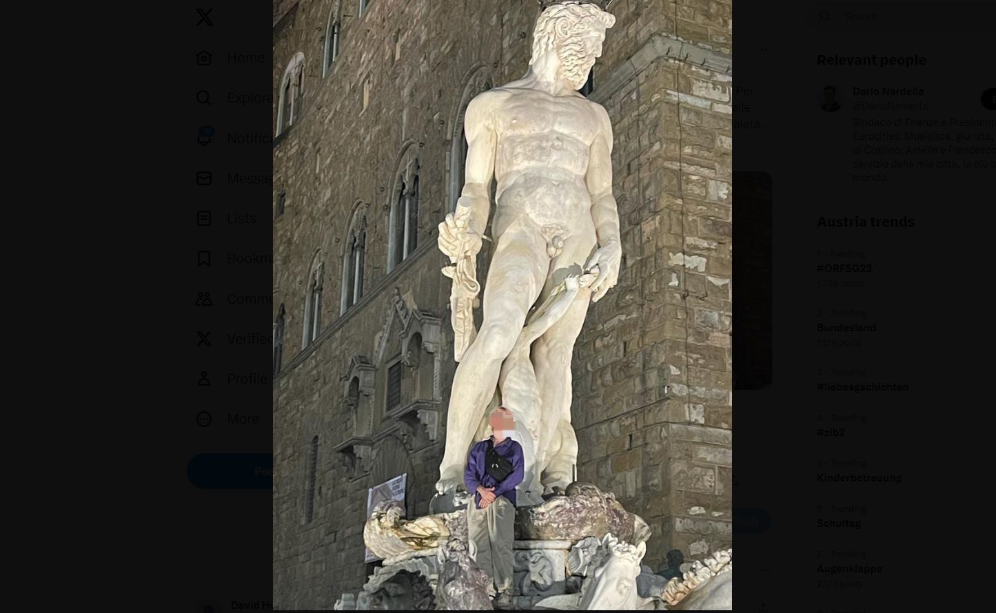 Eine Überwachungskamera filmte die Aktion des deutschen Touristen.