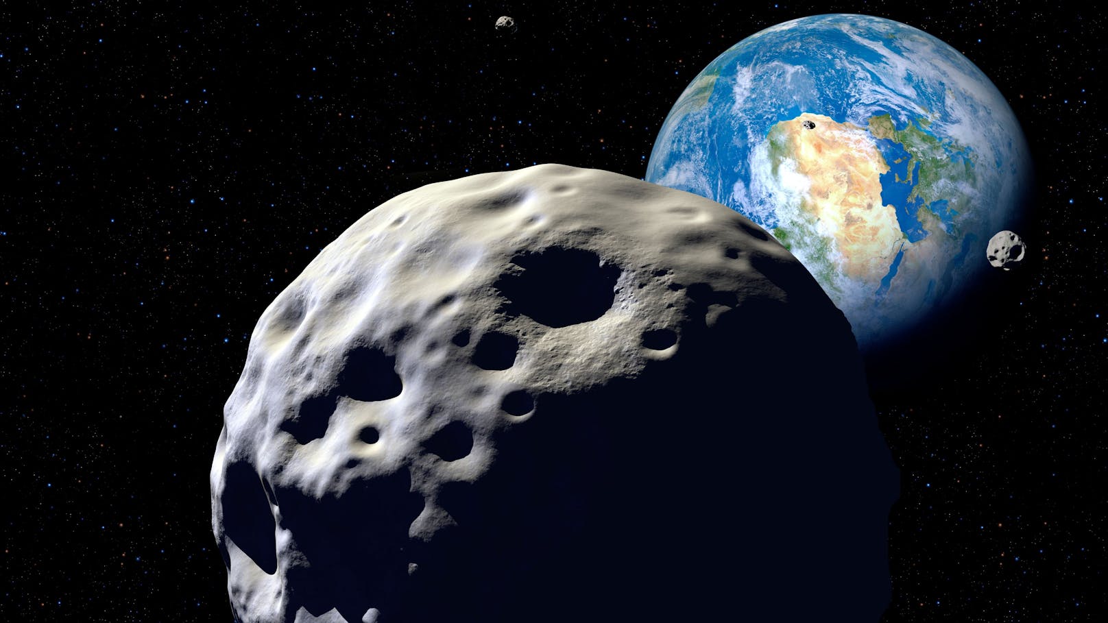 Fünf Asteroiden kommen der Erde jetzt ein bisschen zu nahe. (Symbolbild)