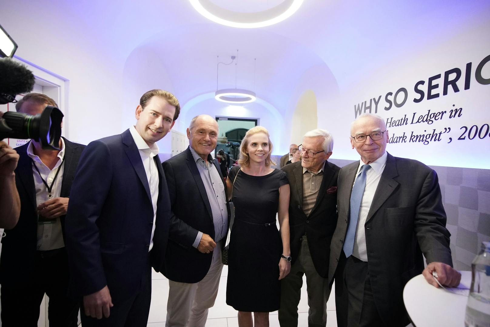 Sebastian Kurz mit Nationalratspräsident Wolfgang Sobotka, Freundin Susanne und Wolfgang Schüssel.&nbsp;