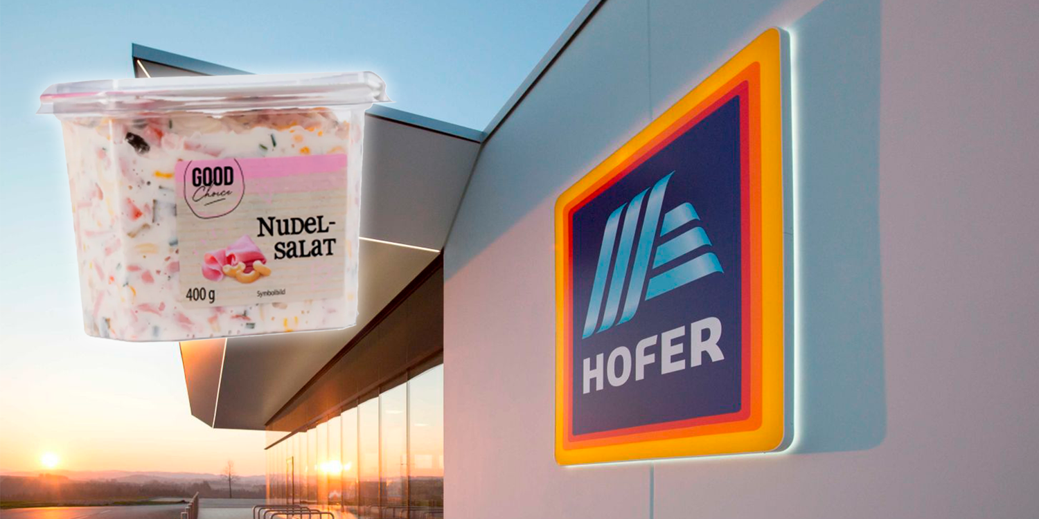 Hofer ruft einen Nudelsalat zurück.