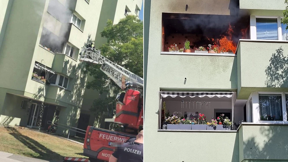 Im zweiten Stockwerk eines Hochhauses kam es am Freitag zu einem Wohnungsbrand.