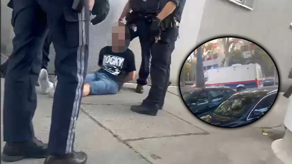 In Wien kam es am Freitag auf offener Straße zu einer Festnahme.