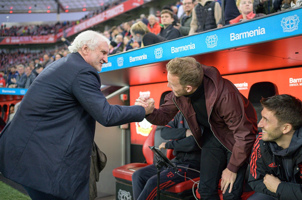 DFB-Sportdirektor Rudi Völler und Ex-Bayern-Coach Julian Nagelsmann.