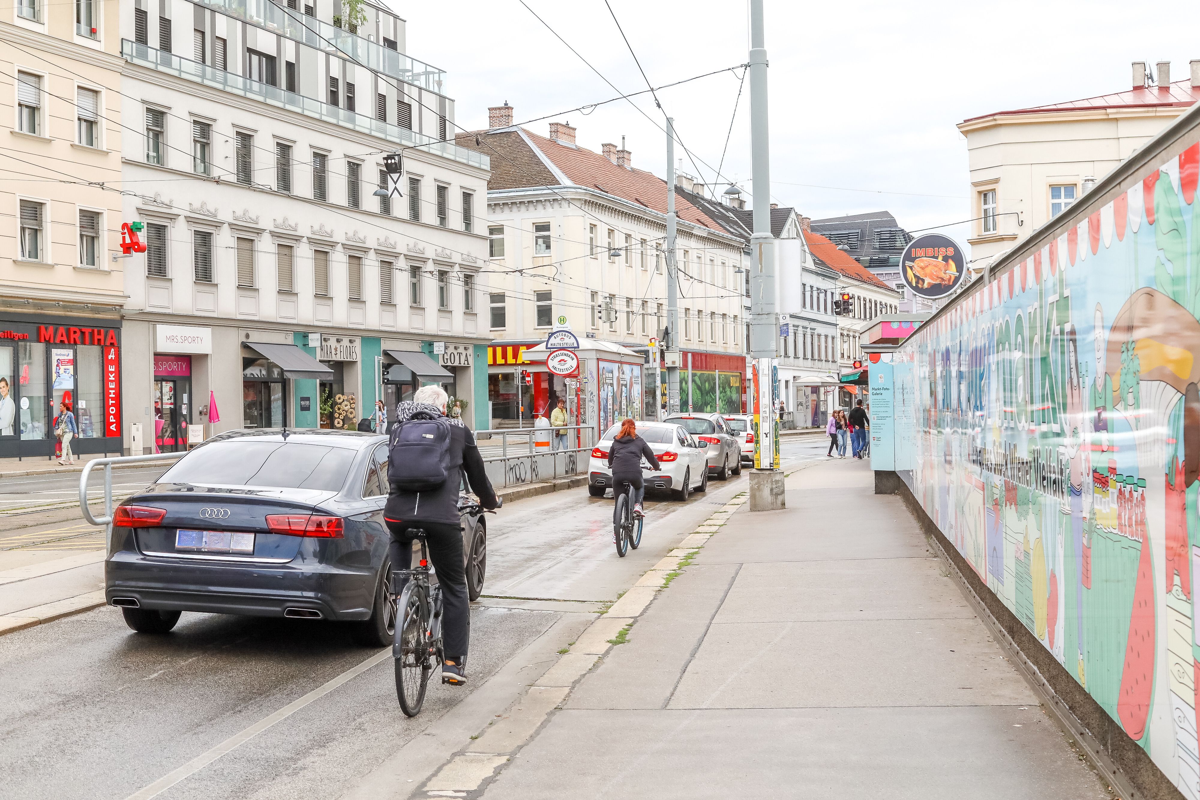 Die Äußere Mariahilfer Straße soll umgestaltet werden, die Anrainer können Ideen und Anliegen einbringen. 