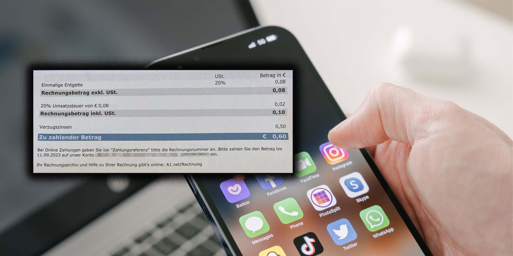 Die Handyrechnung sorgte für Aufregung.