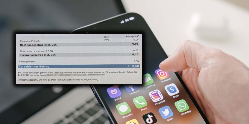 Diese Rechnung sorgte bei einer Wienerin für Aufregung.