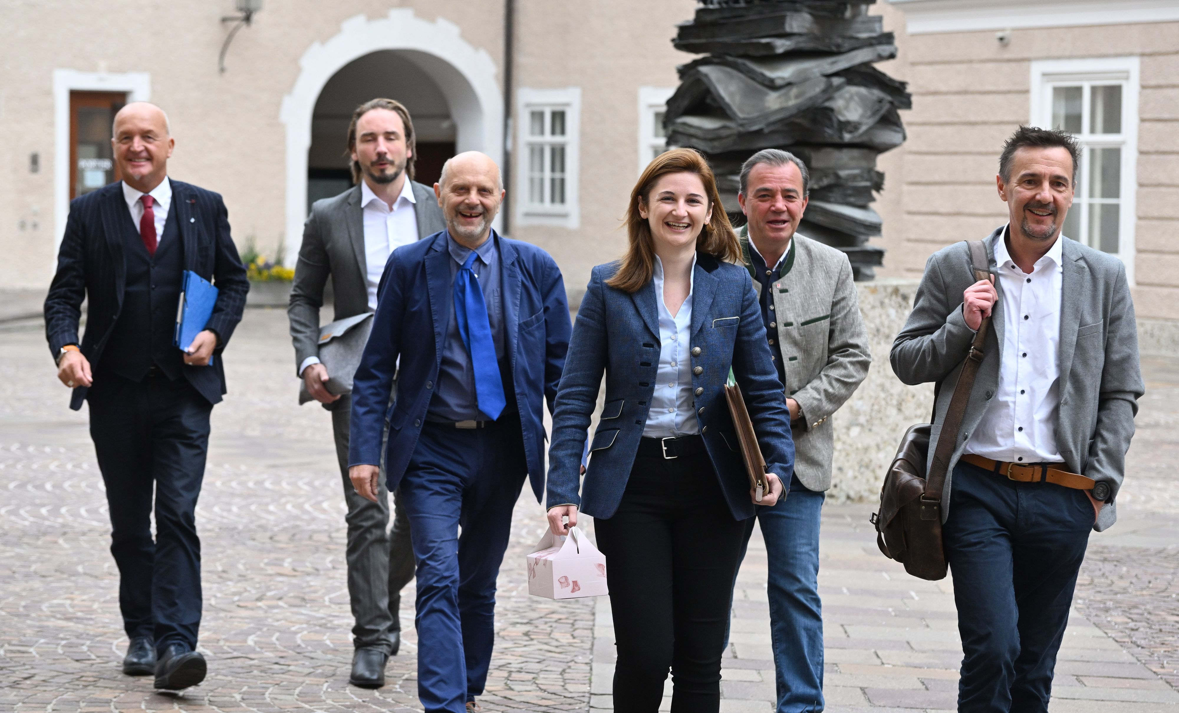 <strong>Dom Kamper</strong> (Klubdirektor des Landtagsklubs), Landesparteisekretär <strong>Andreas Schöppl</strong>, FPÖ-Landesparteiobfrau <strong>Marlene Svazek</strong>, Bezirksparteiobmann <strong>Christian Pewny</strong>.