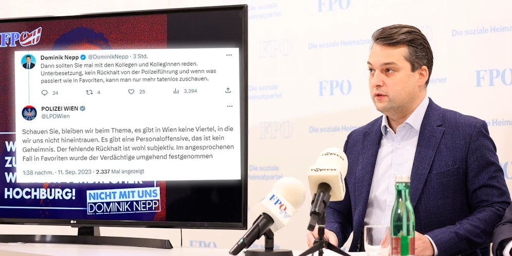 Nicht zum ersten Mal widmete FPÖ-Wien-Chef Nepp Bürgermeister Ludwig eine Pressekonferenz. Doch diesmal verscherzte er es sich mit der Polizei.