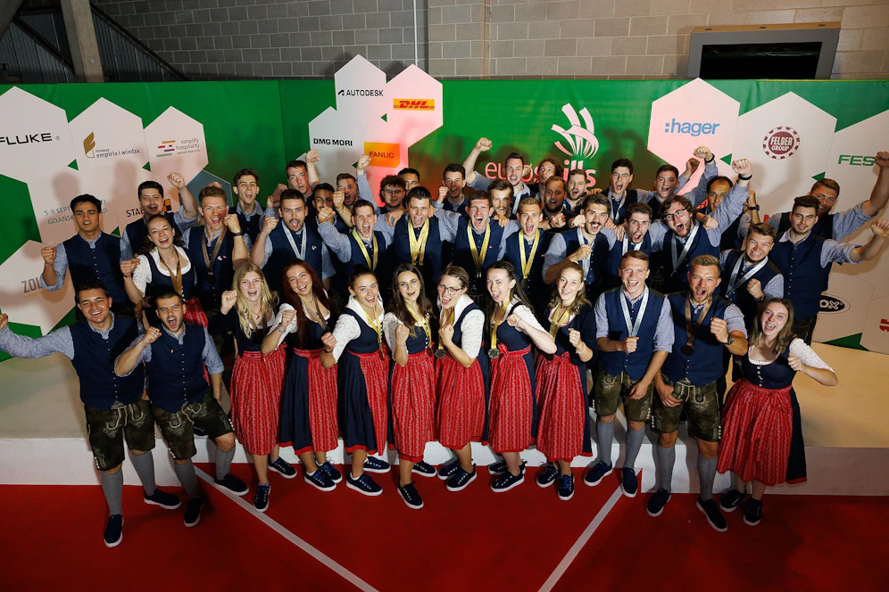 Das herausragende Team Austria der EuroSkills 2023 in Danzig.